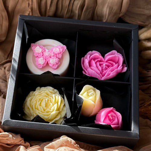 BOTANICAL CANDLES - Flowers and Hearts Sculpted Candles — Gift Box 4